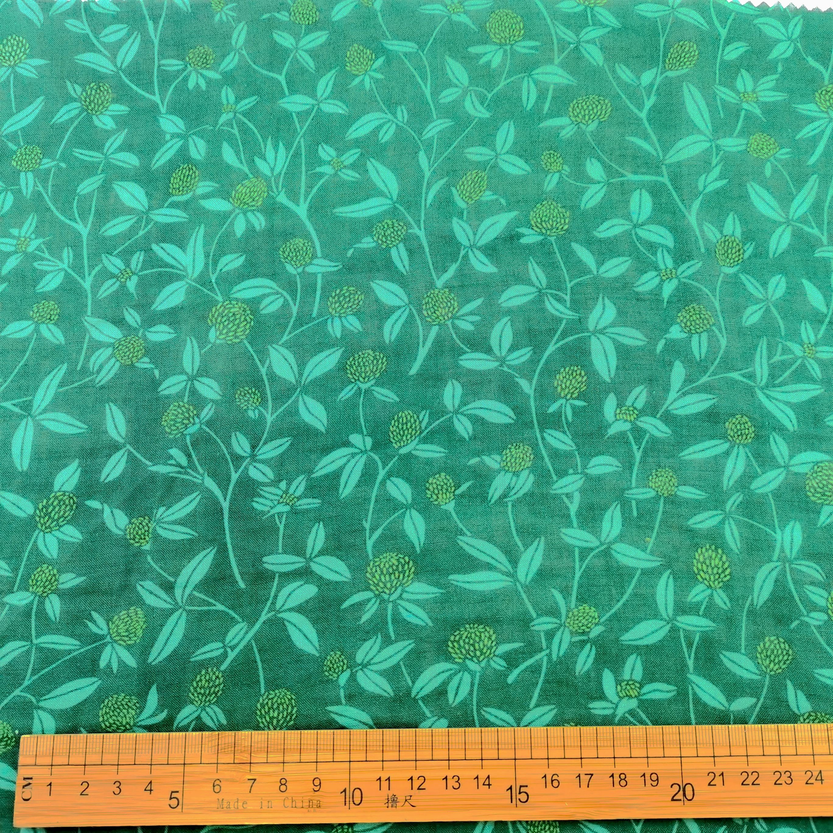 Spring/Summer 42 pure ramie small Floral fabric thin breathable comfortable flower plant print for shirt dress