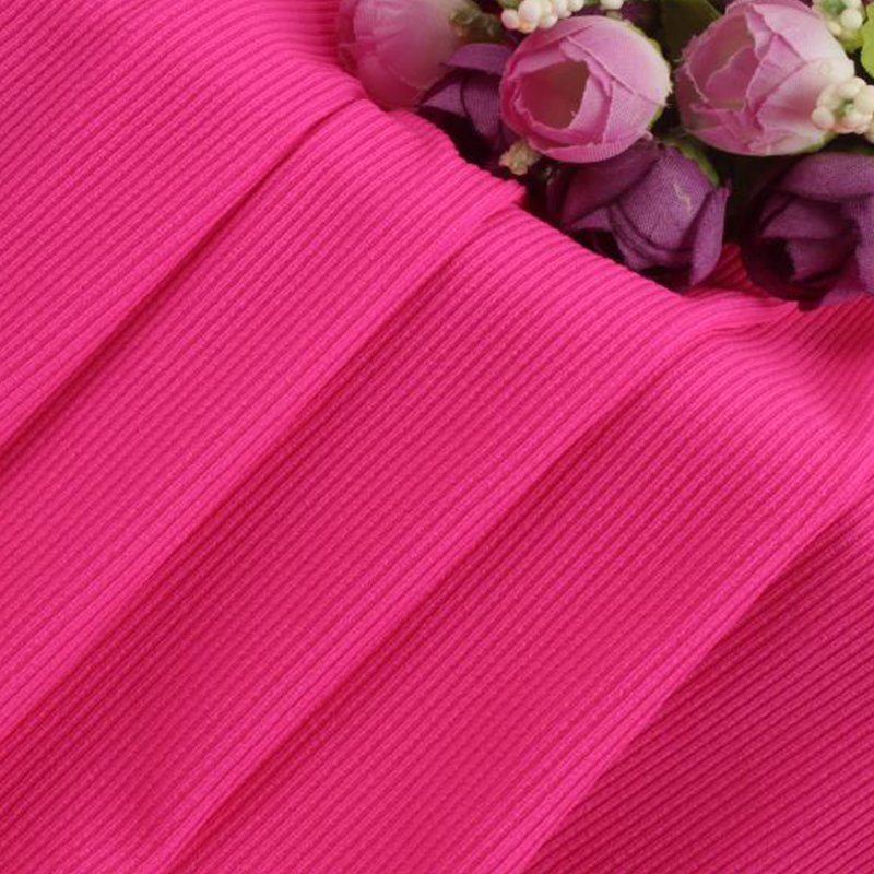 Wholesale Price OEM Customized High Stretch Ribbed 170G 88 Nylon 12 Spandex Knitted Fabric For Wide-Legged Pants Men'S T-Shirts