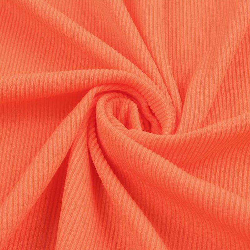 Wholesale Price OEM Customized High Stretch Ribbed 170G 88 Nylon 12 Spandex Knitted Fabric For Wide-Legged Pants Men'S T-Shirts