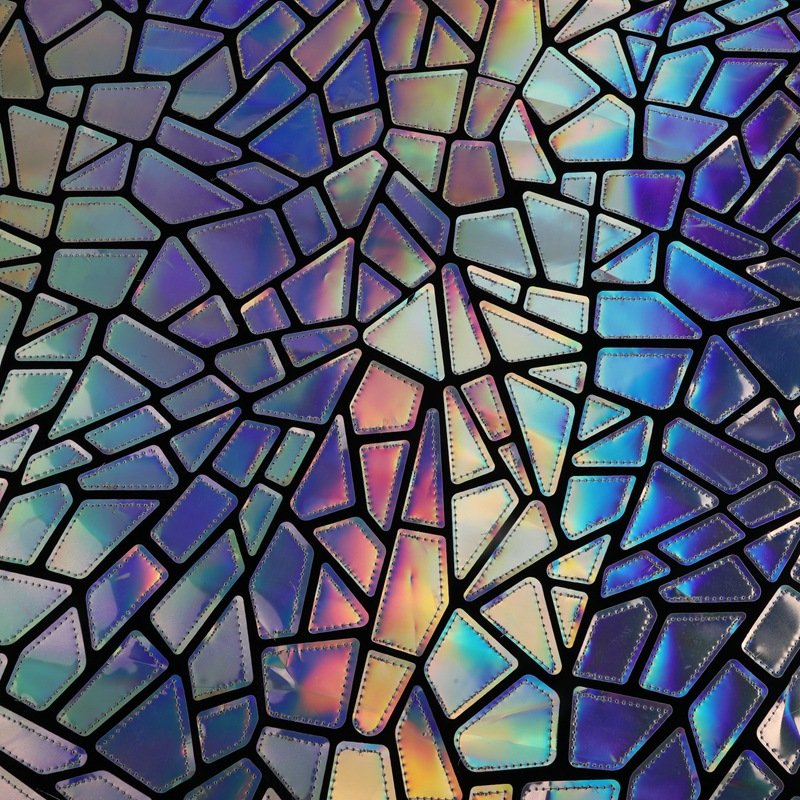 Wholesale Luxury laser Iridescent Polygon shiny velvet basic fabric laser cutting laser cut sequin fabric