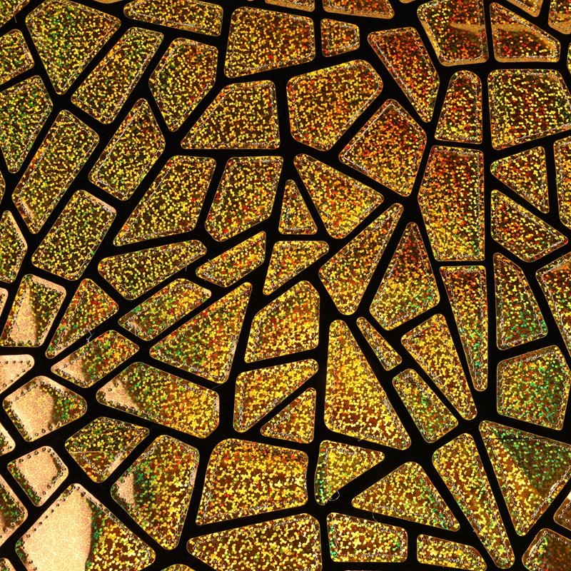 Wholesale Luxury laser Iridescent Polygon shiny velvet basic fabric laser cutting laser cut sequin fabric