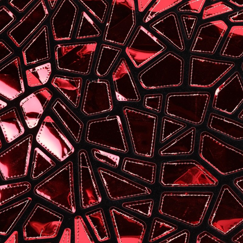 Wholesale Luxury laser Iridescent Polygon shiny velvet basic fabric laser cutting laser cut sequin fabric