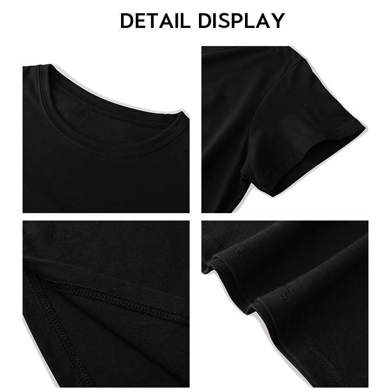 Monstera deliciosa letter print graphic t shirts ribbed collar blank t-shirts in bulk cotton feel sublimation women's t-shirts