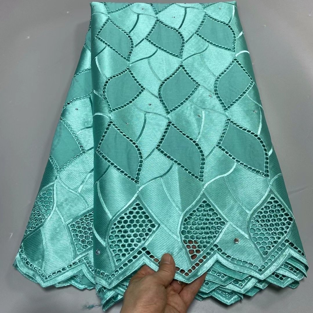 ACI Lace Material African Lace Fabric 100% Cotton Voile Heavy Lace Fabric 5 Yards/Piece For Women