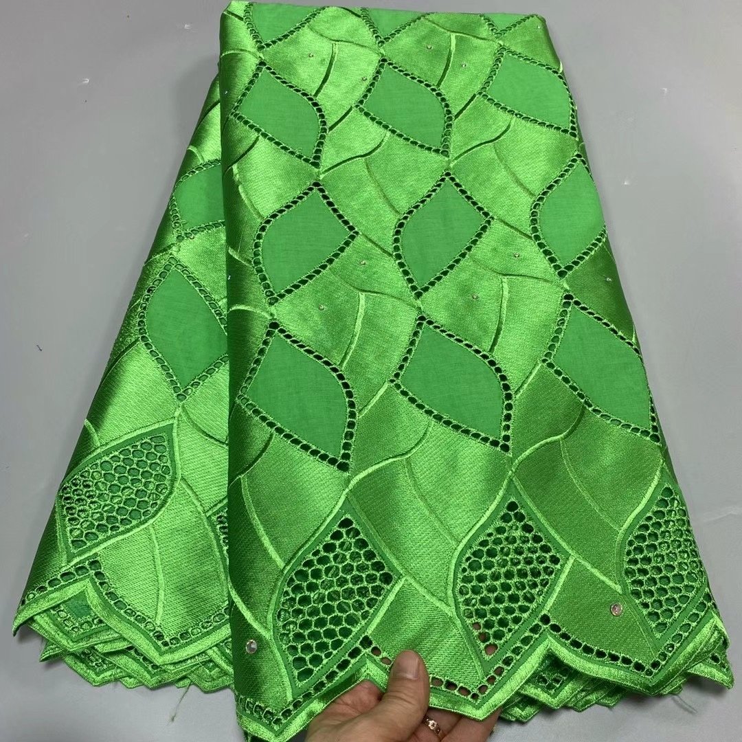 ACI Lace Material African Lace Fabric 100% Cotton Voile Heavy Lace Fabric 5 Yards/Piece For Women