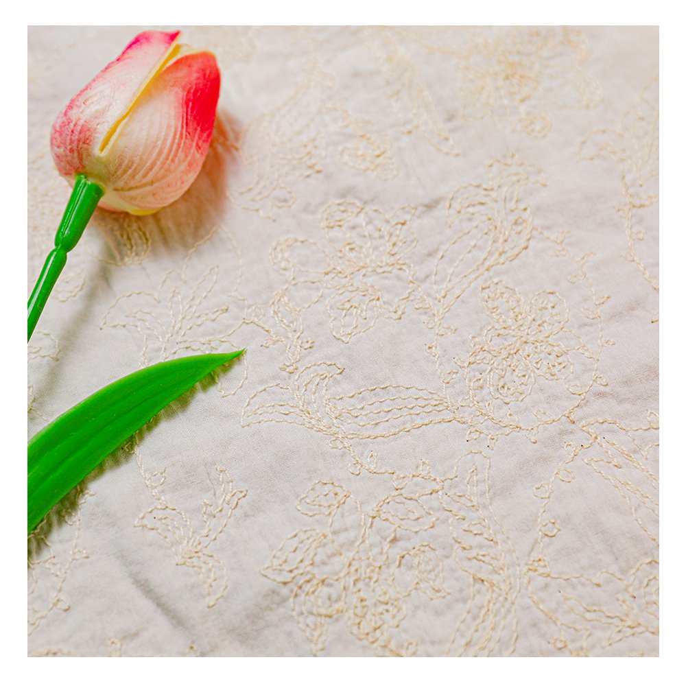 Hot sale French Embroidery lace fabric double side cotton lace fabric cotton lace fabric embroidery