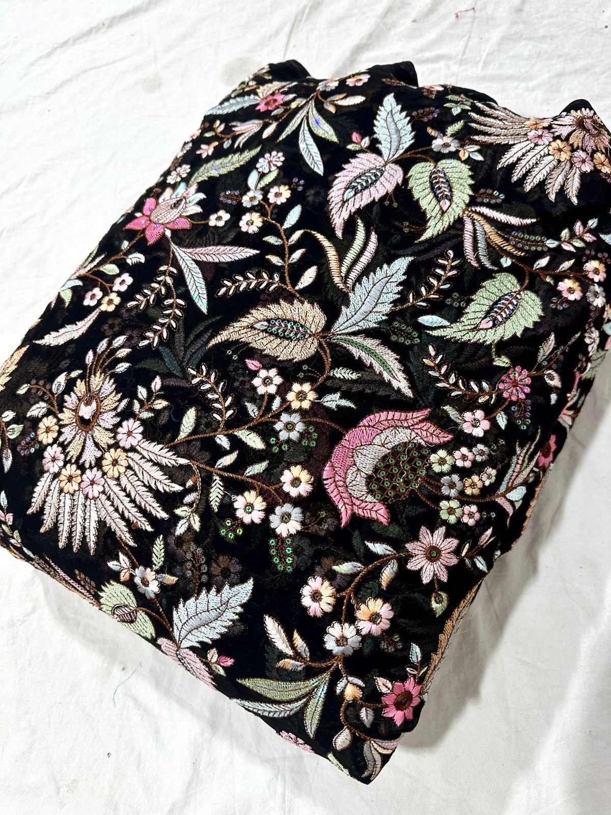 Most Selling Wedding and Party Occasion Embroidery Pattern Georgette Fabric from Indian Supplier at Affordable Price