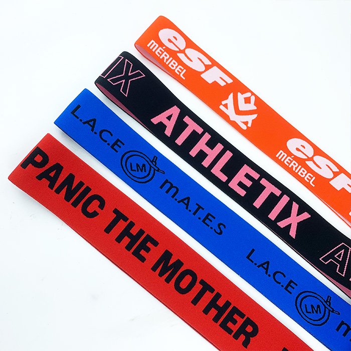 Accept Customized print designer Stretchy Elastic Ribbon for Hair Lace Melt Band Wig elastic tape GYM headband
