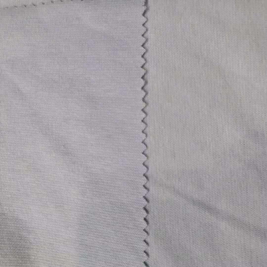 Factory 230GSM Recycled Polyester Cotton Spandex CVC 1*1 Rib Knit Fabric For Garment