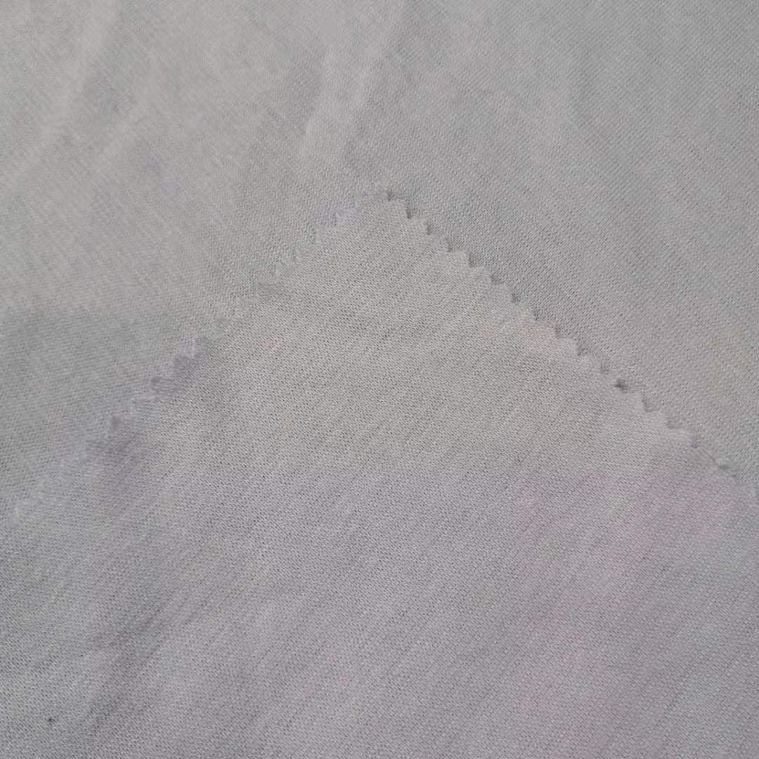 Factory 230GSM Recycled Polyester Cotton Spandex CVC 1*1 Rib Knit Fabric For Garment