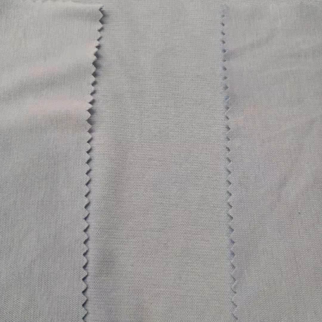 Factory 230GSM Recycled Polyester Cotton Spandex CVC 1*1 Rib Knit Fabric For Garment