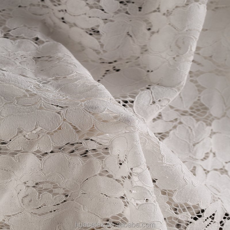 Hot sale classical design big flower lace fabric for women wedding dress