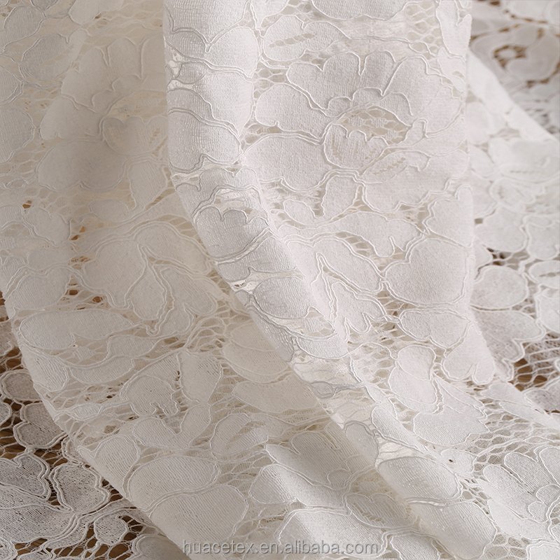Hot sale classical design big flower lace fabric for women wedding dress