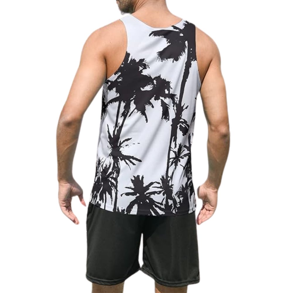 Buy Quick Dry Full Sublimation White Black Beach Unisex Tank Tops New Design Workout Fitness Running Gym Tank Top