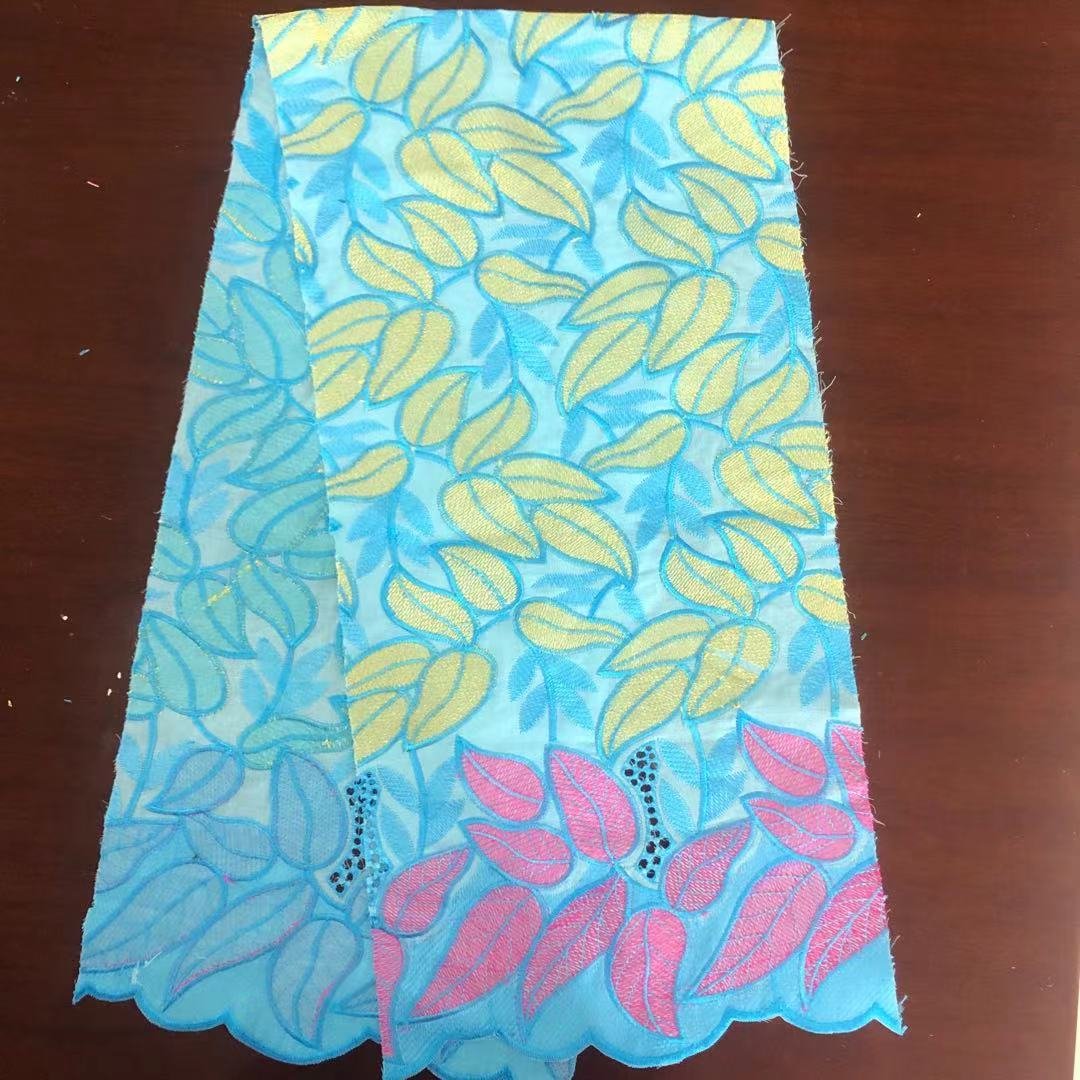 Swiss Voile Lace fabric 2024 Latest Heavy Embroidery African Pure Cotton Lace fabrics Dubai Africa nigeria