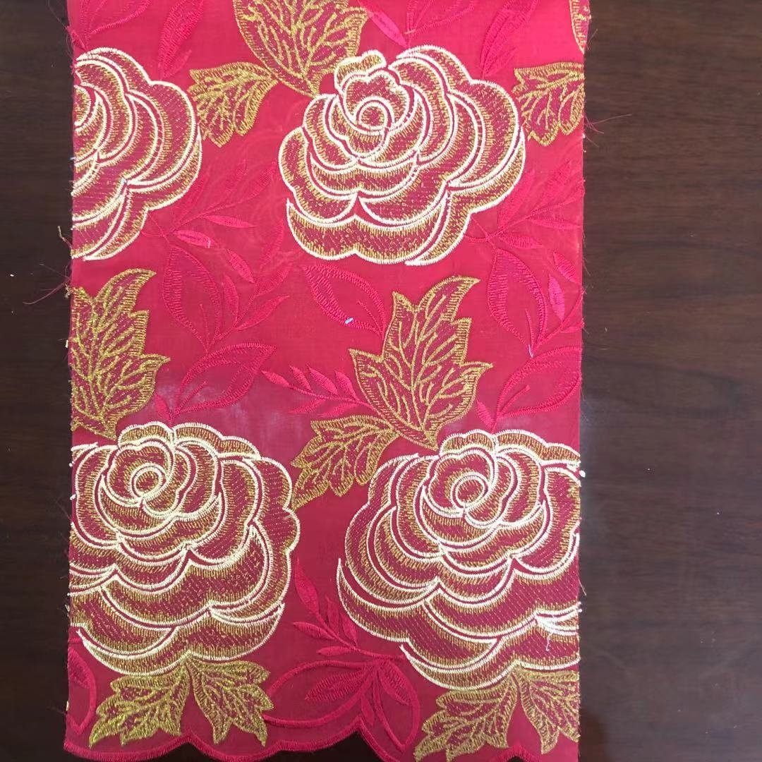 Swiss Voile Lace fabric 2024 Latest Heavy Embroidery African Pure Cotton Lace fabrics Dubai Africa nigeria