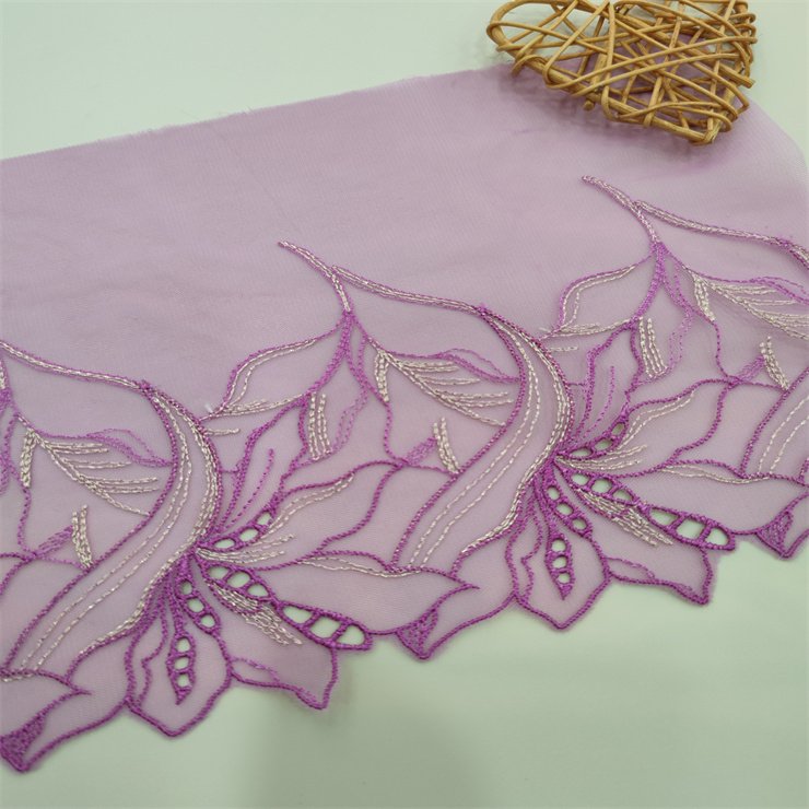 Mesh carving holes lace with thread can be use for clothing decoration women's underwear bras and evening dress accessories