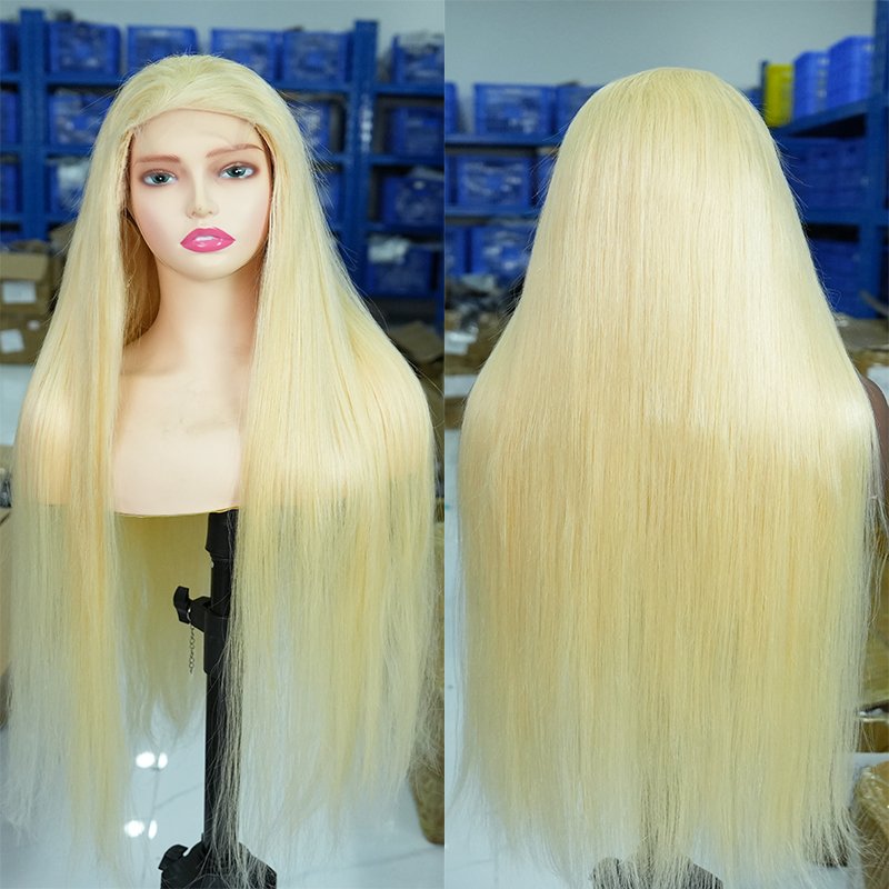 Natural Glueless Wig 13x4 13x6 HD Lace Frontal 613 Blonde Color Straight Raw Indian Human Hair Wigs