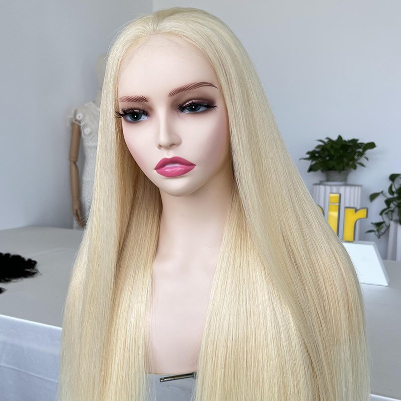 Natural Glueless Wig 13x4 13x6 HD Lace Frontal 613 Blonde Color Straight Raw Indian Human Hair Wigs