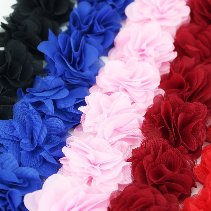 (1 Meter) Chiffon Lace Fabric Webbing Decoration Flower Gift Ribbons Crafts Non-woven Fabrics Base Wholesale DIY
