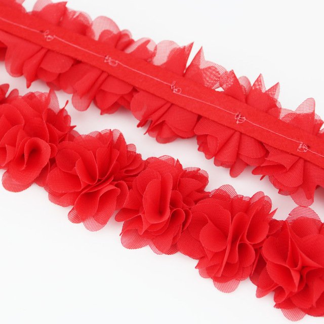 (1 Meter) Chiffon Lace Fabric Webbing Decoration Flower Gift Ribbons Crafts Non-woven Fabrics Base Wholesale DIY