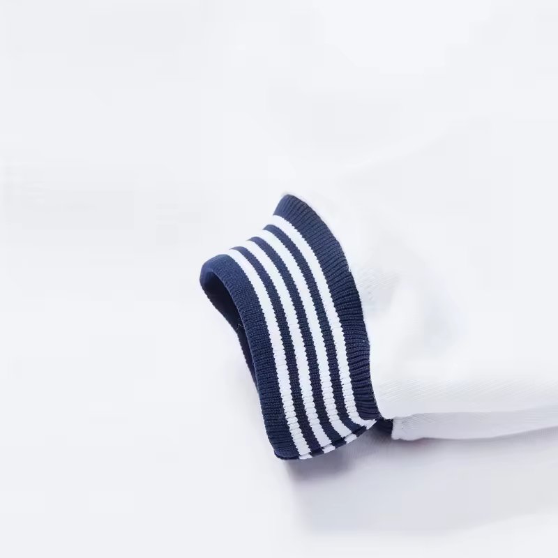 Design striped ribbed collar Knit Ribbed O-Neck sweatshirt for men and women sweatshirt High quality crew-neck sweatshirt