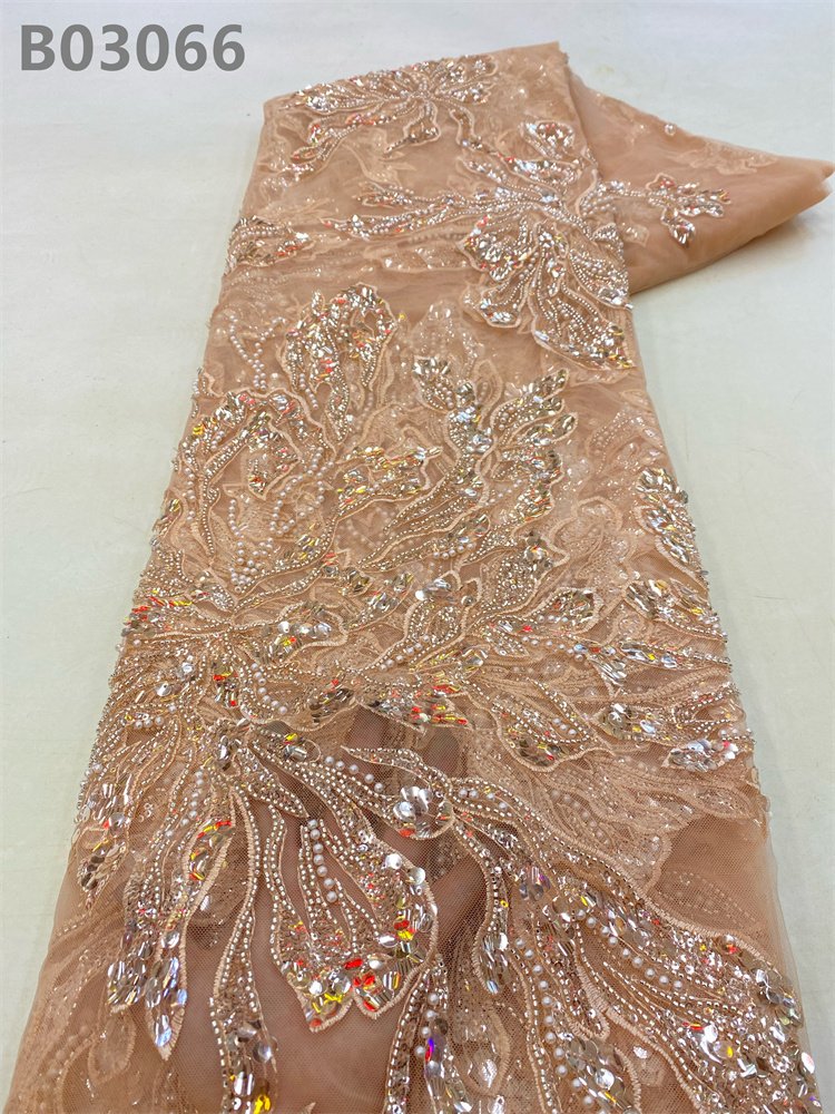 French Lace Fabric Beads Embroidered Net Fabric Sequin Lace Embroidery