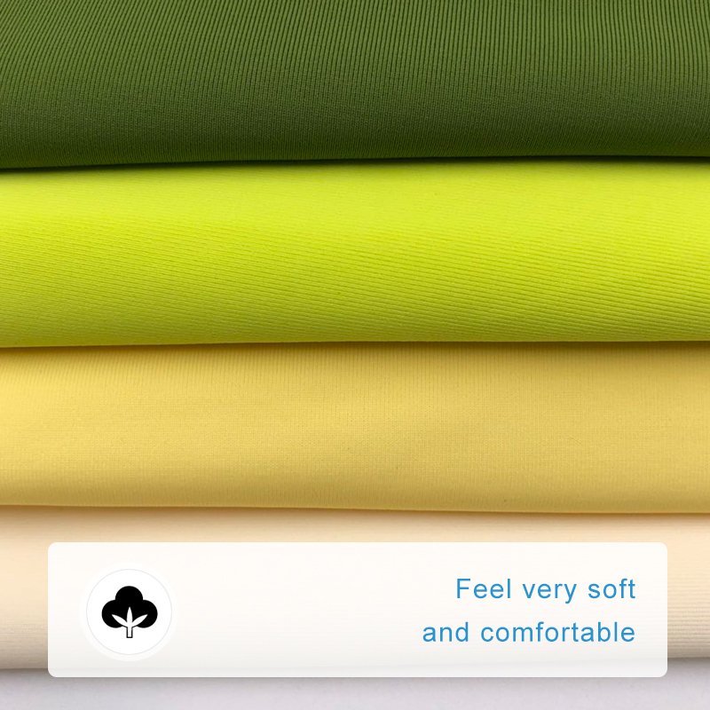 Wholesale custom colorful stretch fabric rib knit breathable underwear lce silk fabric