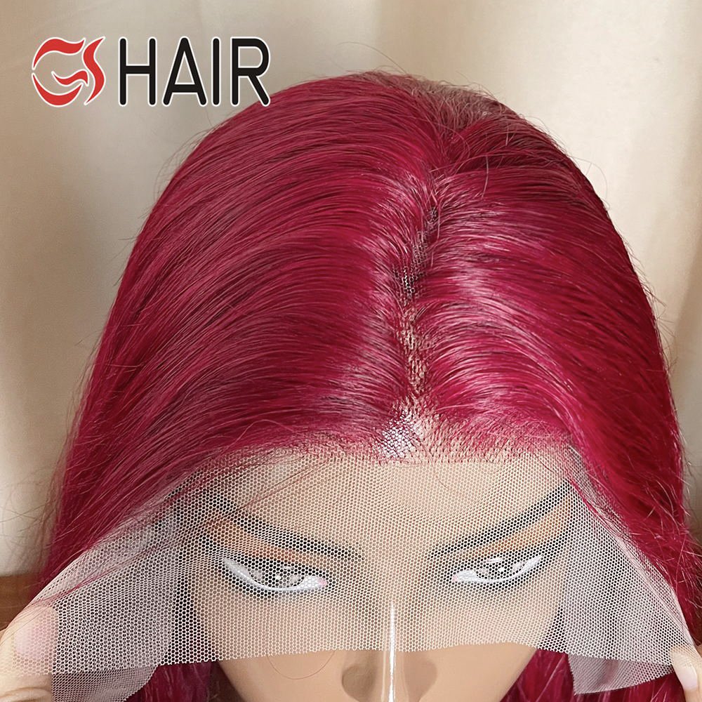 GShair Wholesale Red 99j Lace Front Wigs For Black Woman,Hd Human Hair Red Wigs,Orange 99j Colored Wigs Lace Front Human Hair