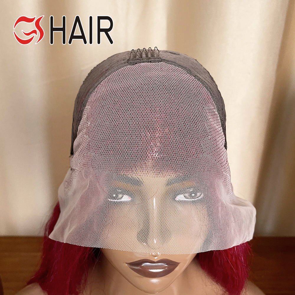 GShair Wholesale Red 99j Lace Front Wigs For Black Woman,Hd Human Hair Red Wigs,Orange 99j Colored Wigs Lace Front Human Hair