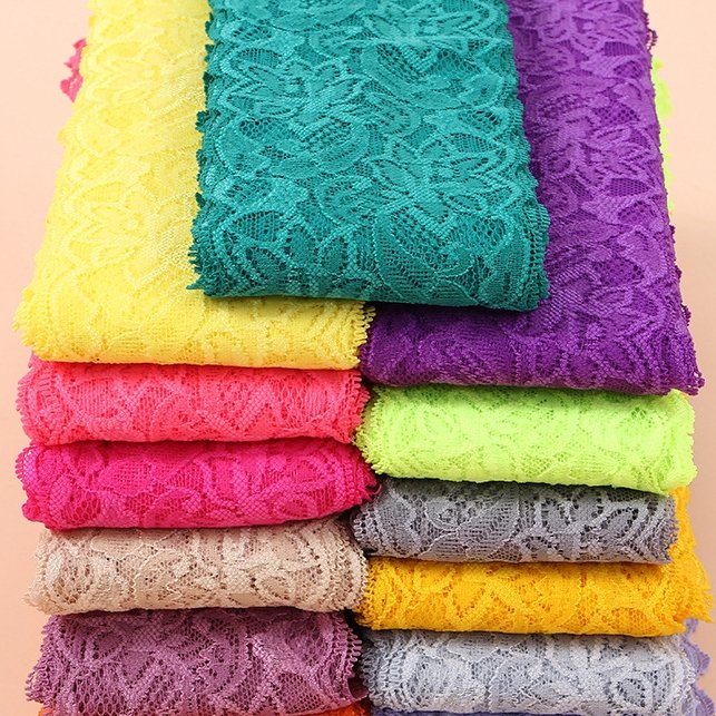 Wholesale Knitted Lace Trim French Elastic Lingerie Bra Nylon Border Lace Trim For Garment Accessories