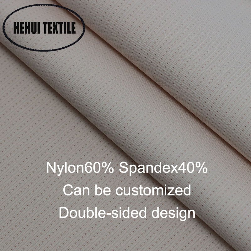 Wholesale Custom Nylon60% Spandex40% Jacquard Fabric High Spandex Content Rib Style for Sports Yoga Clothing Personalized Fabric