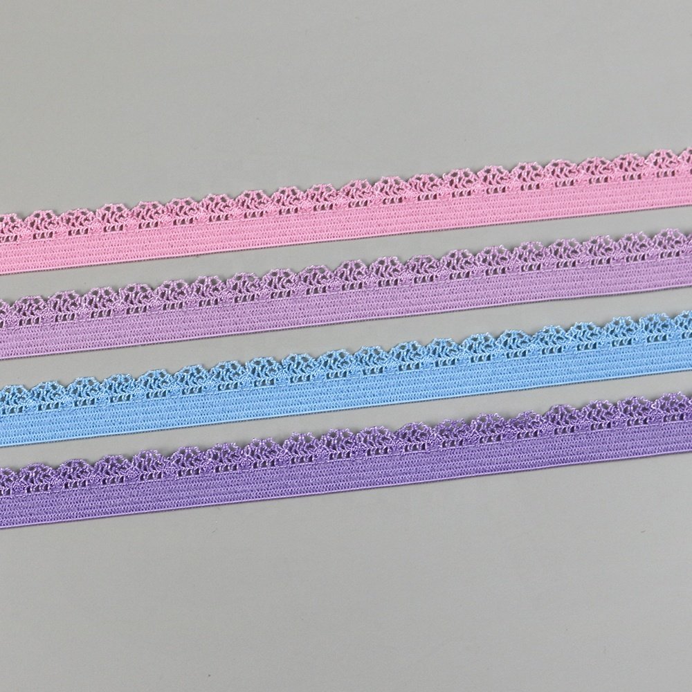 Factory Customized Lace High Elastic Nylon Teeth Thin Knitted Lingerie Trim Elastic Band for Women Waist Underwear Elastic