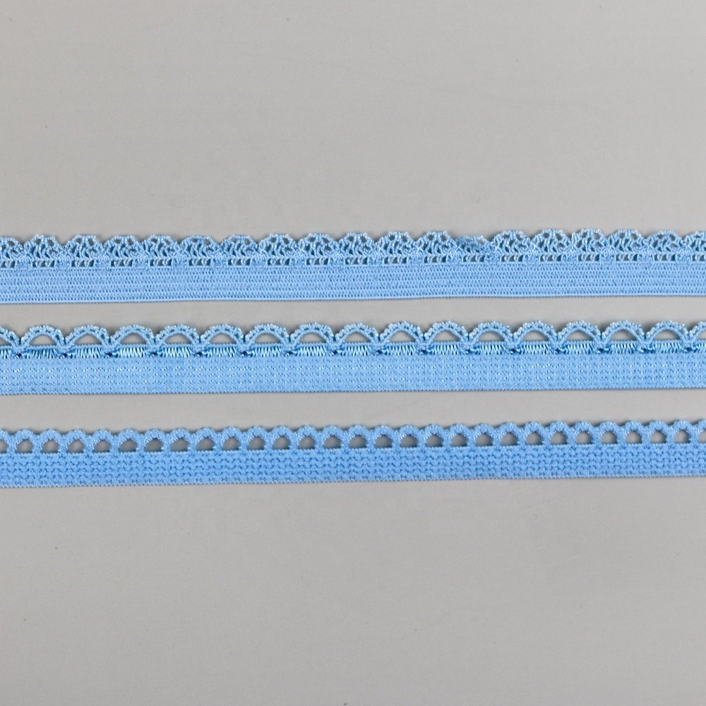 Factory Customized Lace High Elastic Nylon Teeth Thin Knitted Lingerie Trim Elastic Band for Women Waist Underwear Elastic