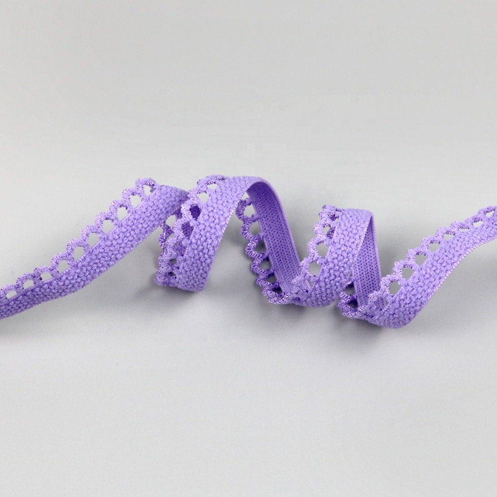 Factory Customized Lace High Elastic Nylon Teeth Thin Knitted Lingerie Trim Elastic Band for Women Waist Underwear Elastic