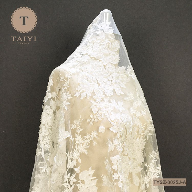 China Best Selling Wedding Lace Fabric Embroidery