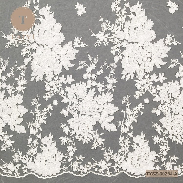China Best Selling Wedding Lace Fabric Embroidery