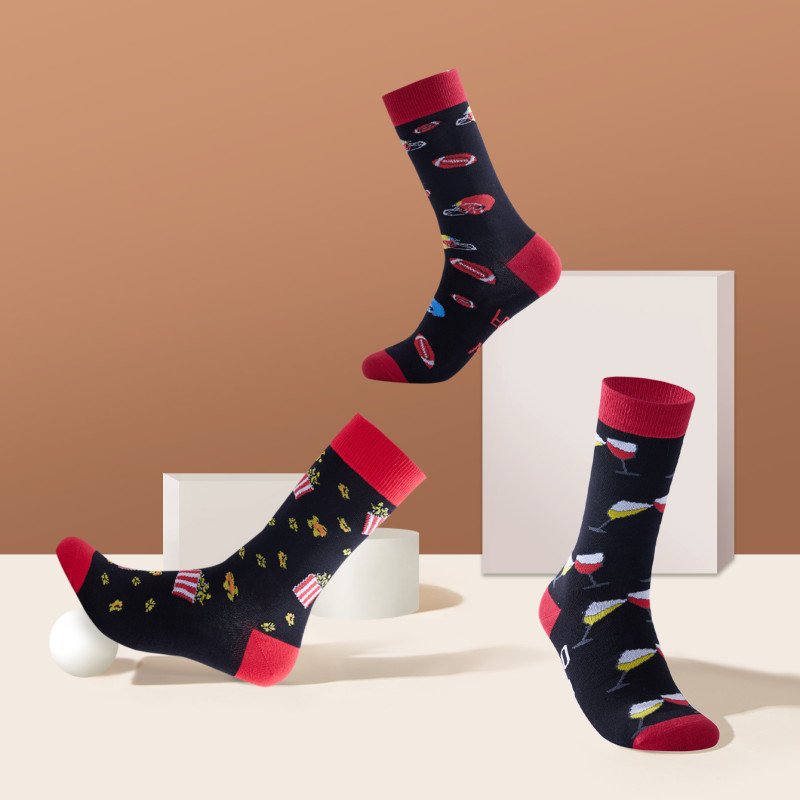 Wholesale Fashion Unique Ripped Distressed Patchwork novelty Women Street cotton Ribbed crew socks