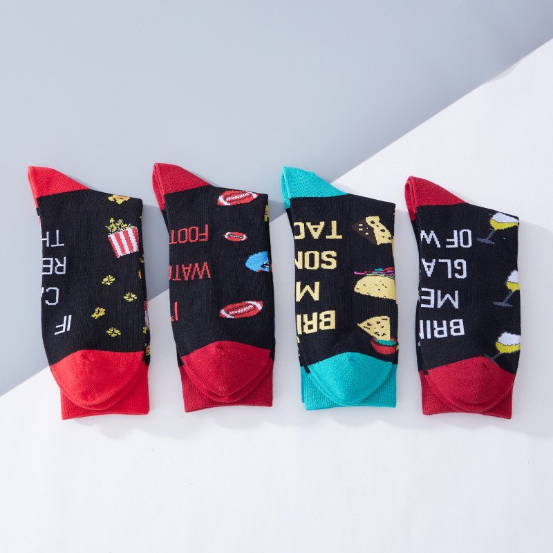 Wholesale Fashion Unique Ripped Distressed Patchwork novelty Women Street cotton Ribbed crew socks
