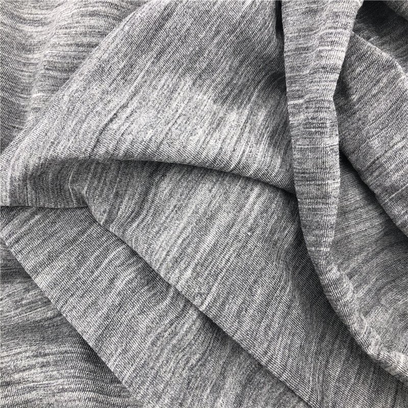 100S/1 95%pima cotton 5%elastic fine light jersey fabric Knitted Stretch Recycle French Terry Interlock