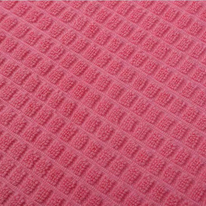 Soft Absorbent Skin Friendly Hotel Home Polyester Towel Fabric Small Check Terry Cloth