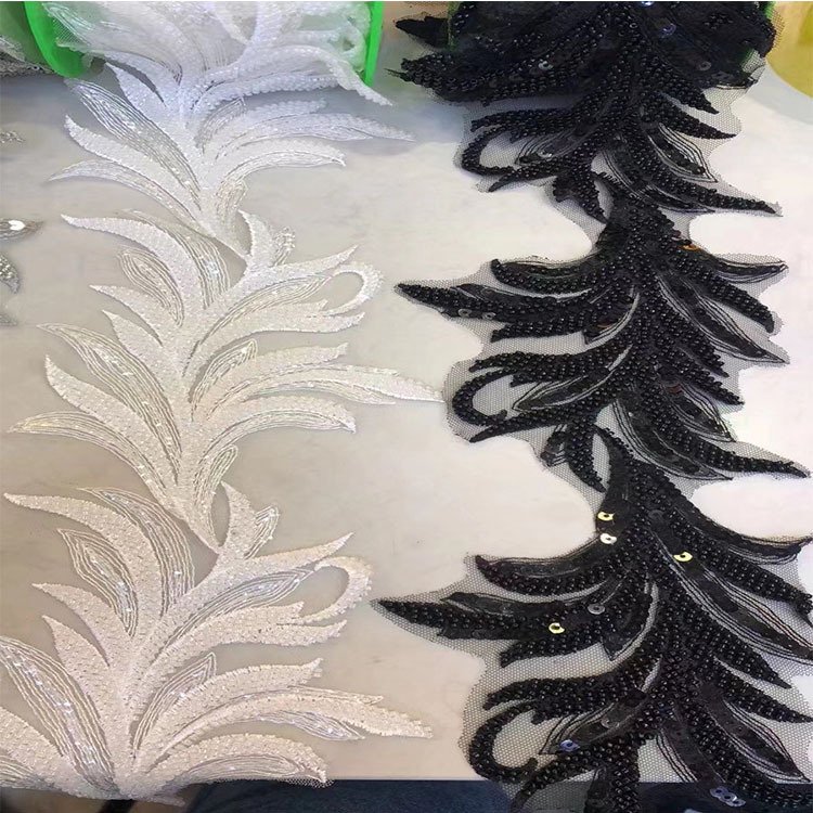 Hot Sale High quality new design sequin lace trimming ribbon embroidered Lace LSL41601