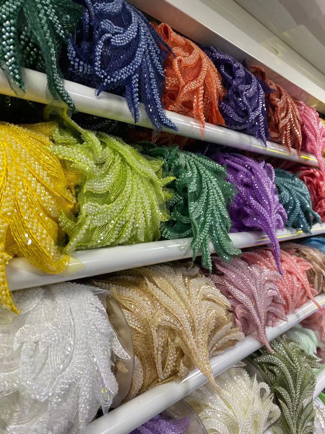 Hot Sale High quality new design sequin lace trimming ribbon embroidered Lace LSL41601