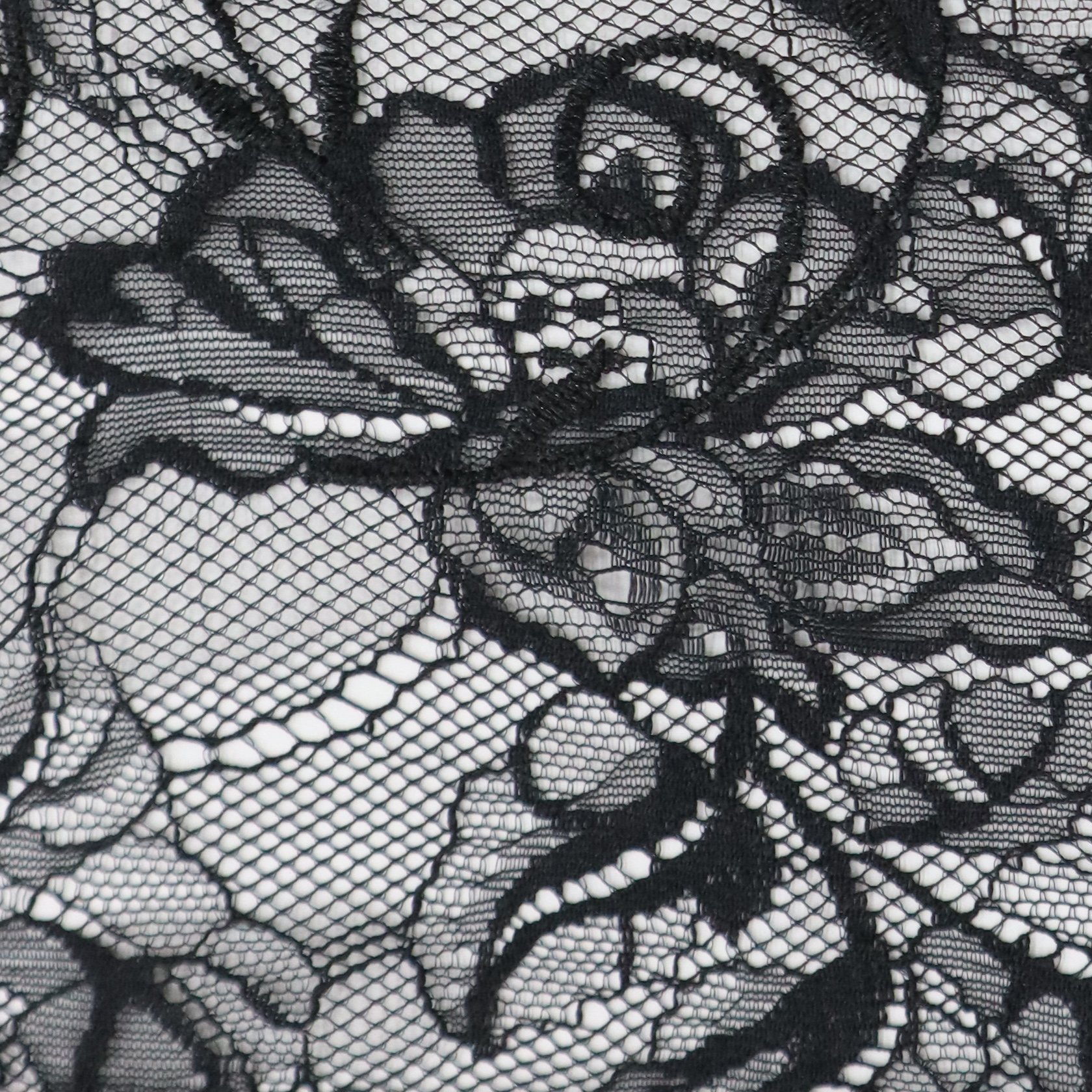 Exquisite rose and black embroidery with customizable floral patterns lace fabrics