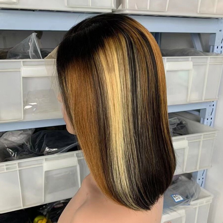 ZSF Wholesale Colored 4*4/5*5/13*4/13*6 Transparent HD Frontal Lace Bob Wig For Black Women Brazilian Virgin Hair