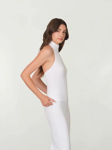 rib round neck bodycon dress