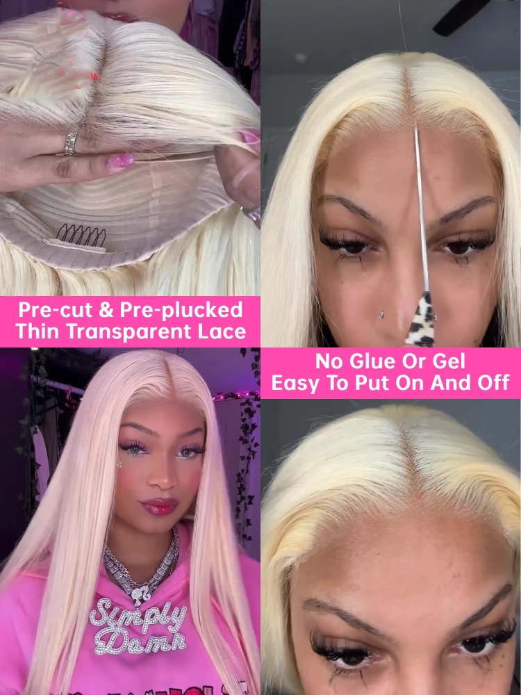 613 Blonde Transparent 13*6 Lace Frontal Wig Honey Blonde Brazilian Remy 13*4 Body Wave Lace Front Human Hair Wig for Women