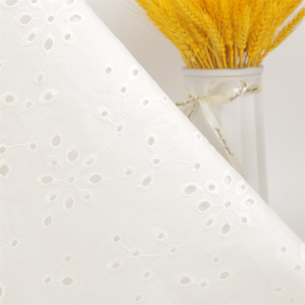 cotton eyelet embroidery fabric for party dress