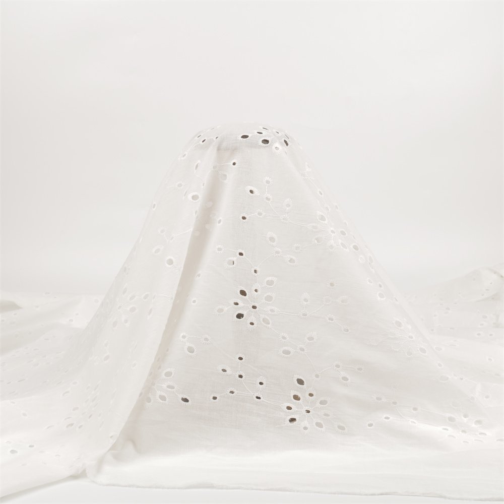 cotton eyelet embroidery fabric for party dress
