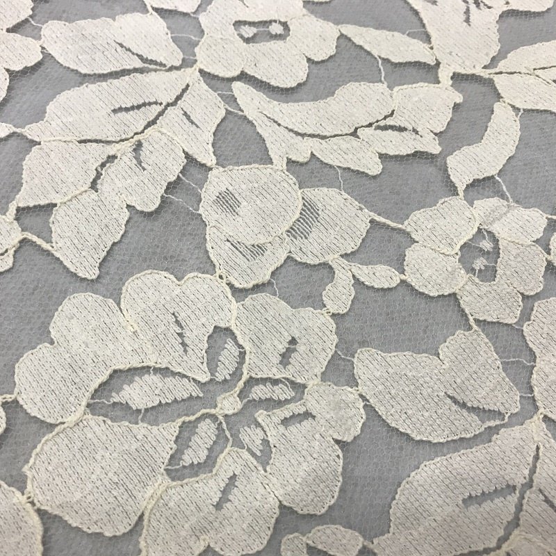 Wholesale Embroidery White Organza French Tulle Guipure Lace Fabric
